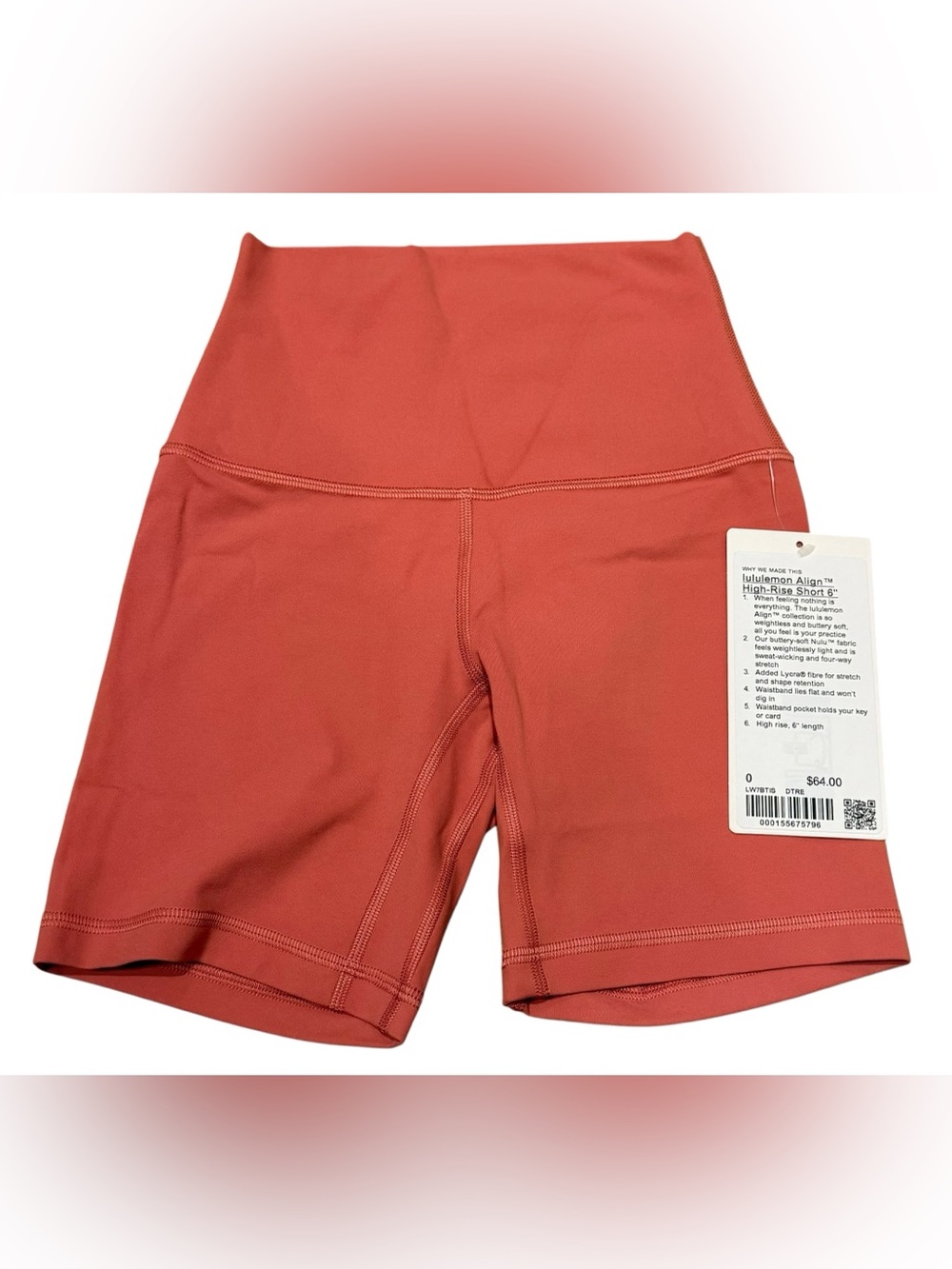 NWT - Lululemon Align™ High-Rise Short 6" Desert Red Size 0 - Picture 3 of 8